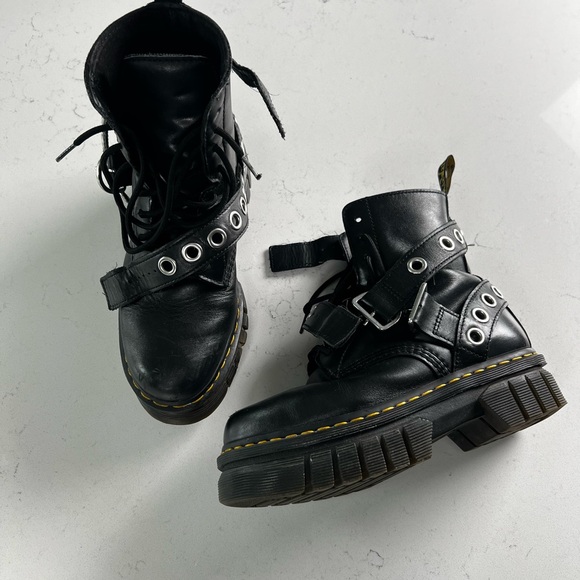 Dr. Martens Black Combat Platform Boots - Picture 12 of 12